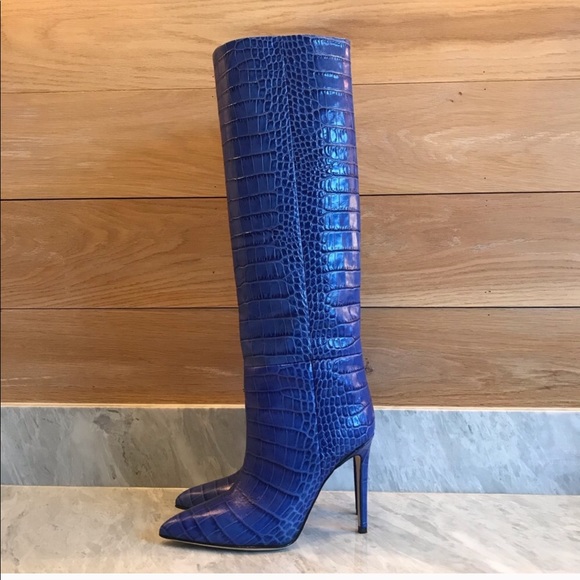 paris texas Shoes - Paris Texas blue heeled boots size 36